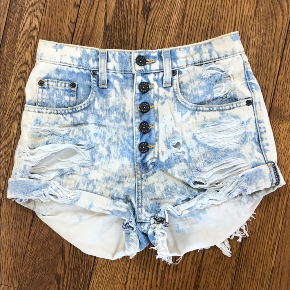 LF Carmar High Rise Distressed Jean Shorts